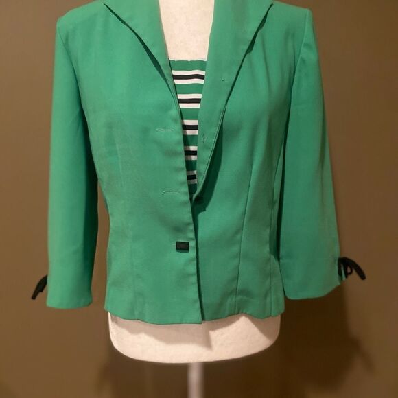 Miss Dorby Green 2 Pc Blazer Jacket Blazer & Under Shirt - Picture 3 of 14